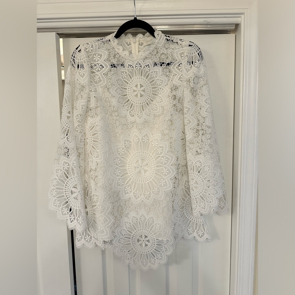 NWOT ZIMMERMANN Chintz Doily Long Sleeve Lace Top